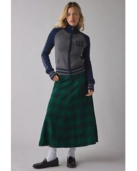 Vintage & ReMADE by UO - Vintage By Uo Plaid Midi Skirt - Lyst