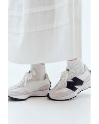 New Balance - White & Black 327 Trainers - Lyst