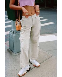 Urban Outfitters Bdg Y2k Low-rise Cargo Pant - Natural