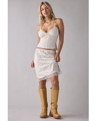 Kimchi Blue - Clover Lace + Ribbon Trim Cropped Cami - Lyst