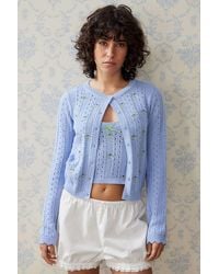 Kimchi Blue - Embroidered Cardigan - Lyst