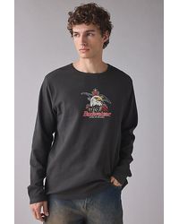 Urban Outfitters - Budweiser Logo Graphic Thermal Long Sleeve Tee - Lyst