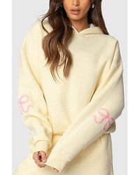 Edikted - Bonney Bow Detail Hoodie Sweatshirt - Lyst