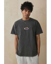 Urban Outfitters - Uo Washed Black Horizons Embroidered T-shirt - Lyst