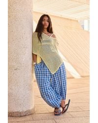 Out From Under - Ezra Check Seersucker Balloon Trousers - Lyst