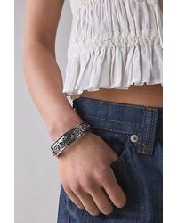 Urban Outfitters - Etched Metal Hinged Bangle Bracelet - Lyst