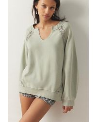 Out From Under - Jayden Lace-Inset Sweatshirt - Lyst