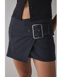 Kimchi Blue - Girls Night Low-Rise Belted Wrap Micro Mini Skort - Lyst