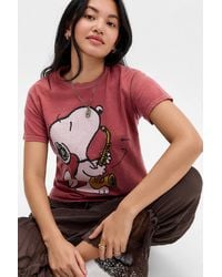 Urban Outfitters - Uo Saxophone Snoopy Relaxed T-shirt - Lyst