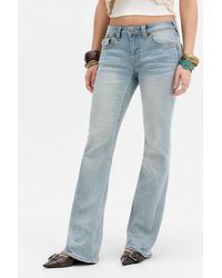TRUE RELIGION - Light Blue Joey Big T Flared Jeans - Lyst