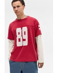 BDG - Red 89 Double Layer T-shirt - Lyst