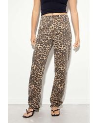 Lioness - Carmela Leopard Print Jeans Xs At Urban Outfitters - Lyst
