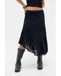 Urban Outfitters - Uo Textured Asymmetric Midi Skirt - Lyst
