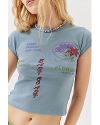Urban Outfitters - Flower Market Baby Tee - Lyst