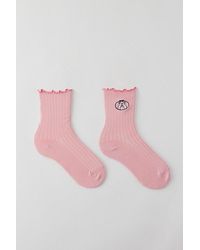 Urban Outfitters - Icon Lettuce-Edge Ribbed Crew Sock - Lyst