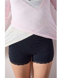Out From Under - Textured Lace Trim Shorts - Lyst