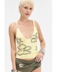 Jaded London - Zelya Beaded Crochet Hood Halter Top Uk 10 At Urban Outfitters - Lyst