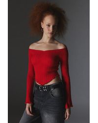 Silence + Noise - Tatianna Off-The-Shoulder Ribbed Sweater - Lyst