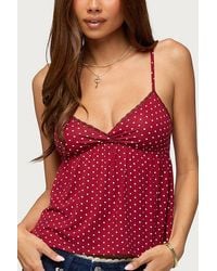 Edikted - Belen Polka Dot Lacey Babydoll Top - Lyst