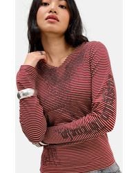 Urban Outfitters - Uo Zoe Stripe Grunge Hoodie - Lyst