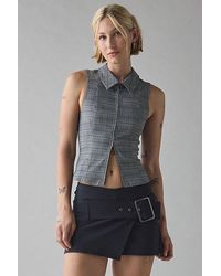 BDG - Ledia Collared Zip-Front Vest Top Jacket - Lyst