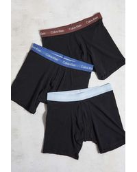 Calvin Klein - Black, White & Brown Boxer Trunks 3-pack S At Urban Outfitters - Lyst