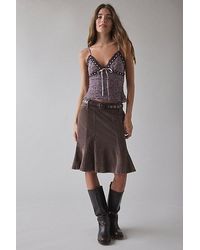 Kimchi Blue - Clover Lace + Ribbon Trim Cropped Cami - Lyst