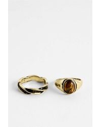 Silence + Noise - Silence + Noise Gem Twist Rings 2-pack - Lyst