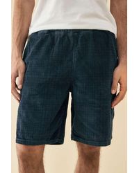 BDG - Overdyed Black Corduroy Check Shorts S At Urban Outfitters - Lyst