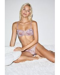 Out From Under - Jenni Floral Flocked Underwired Bra - Lyst