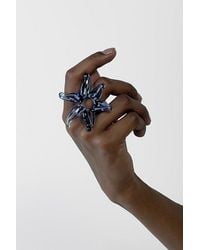 rain and rivers - Handmade Flower Glass Ring - Lyst