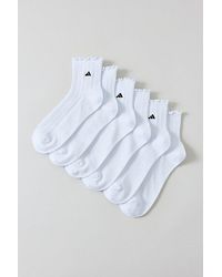 adidas - Performance Ruffle Quarter Crew Socks 3-Pack - Lyst