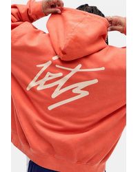 iets frans... - Orange Script Zip-through Hoodie - Lyst