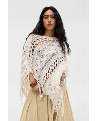 Urban Outfitters - Uo Cable Knit Asymmetric Poncho - Lyst