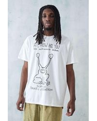 Urban Outfitters - Uo - t-shirt "how are you" in mit grafik von daniel johnston - Lyst