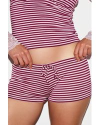 Out From Under - Demi Stripe Hotpant Shorts - Lyst
