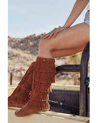 Minnetonka - Suede 5-Layer Fringe Boot - Lyst