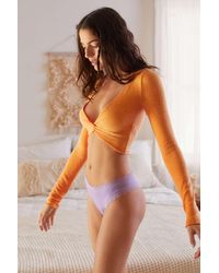 Out From Under Claudia Twist Long Sleeve Top - Orange