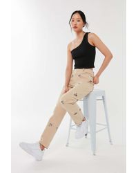HOT LAVA Uo Exclusive Embroidered Cherub Trouser Pant - Natural