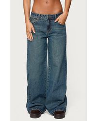 Edikted - Heartly Low Rise Straight Leg Jeans - Lyst