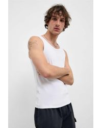 BDG - White Ribbed Vest Jacket - Lyst