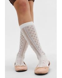 Out From Under - Pointelle Knee High Socks - Lyst