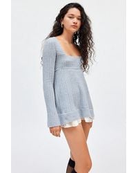 Kimchi Blue - Hannah Ruffle Trim Babydoll Sweater - Lyst