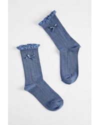 Out From Under - Pointelle Bow Socks - Lyst