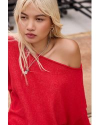 Out From Under - So Soft Off-shoulder Oversized Jumper - Lyst