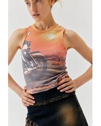Urban Outfitters - Motobike Photo-Real Tank Top - Lyst