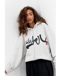 Quiksilver - Uo Exclusive Grey Zip-through Hoodie - Lyst