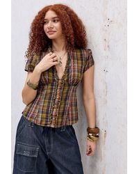 Kimchi Blue - Tara Ruffle Blouse At Urban Outfitters - Lyst