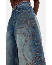 BDG - Jaya Turqouiose Studded Baggy Jeans 24w 32l At Urban Outfitters - Lyst