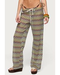 Edikted - Mindee Zigzag Crochet Pants - Lyst